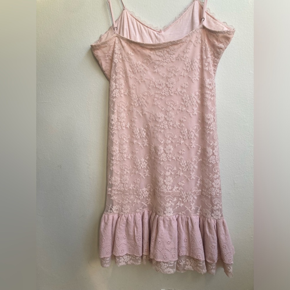 Blush Lace Minidress, Size Large, Zara - Picture 5 of 10
